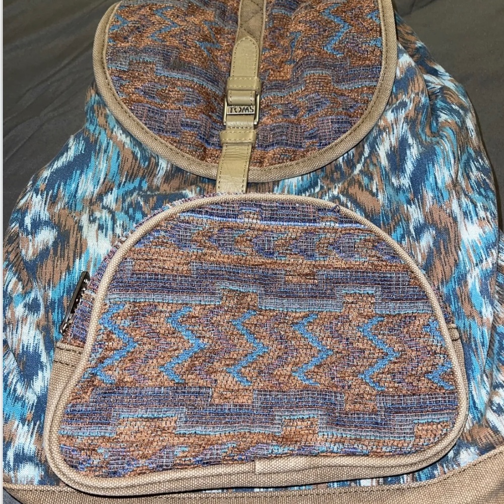 TOMS Backpack Multi-Color Women's Bag Tote School Multi Pockets Bookbag